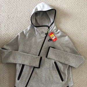Nike tech asymmetrical zip hoodie